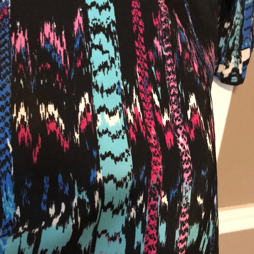 Renee C Blk And Multi Color Blouse - image 5